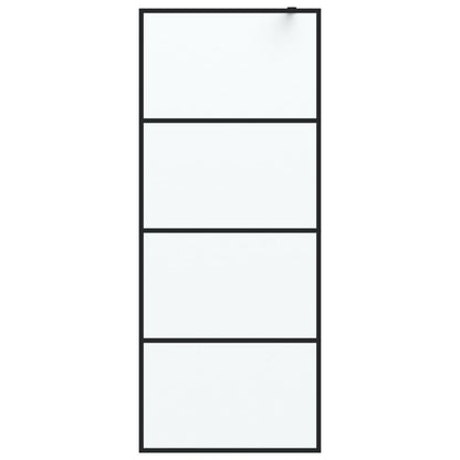 Inloopdouchewand Esg-Glas 80 x 195 cm Zwart Mat