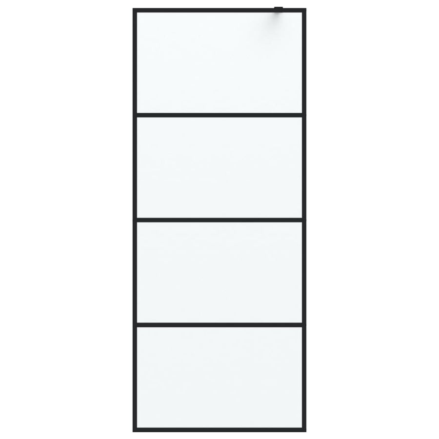 Inloopdouchewand Esg-Glas 80 x 195 cm Zwart Mat