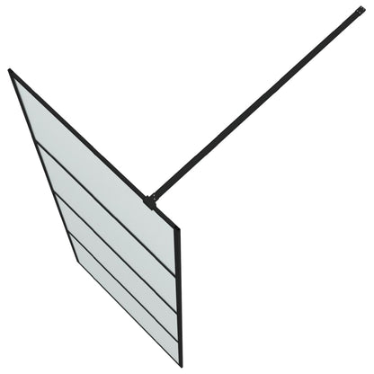 Inloopdouchewand Esg-Glas 80 x 195 cm Zwart Mat
