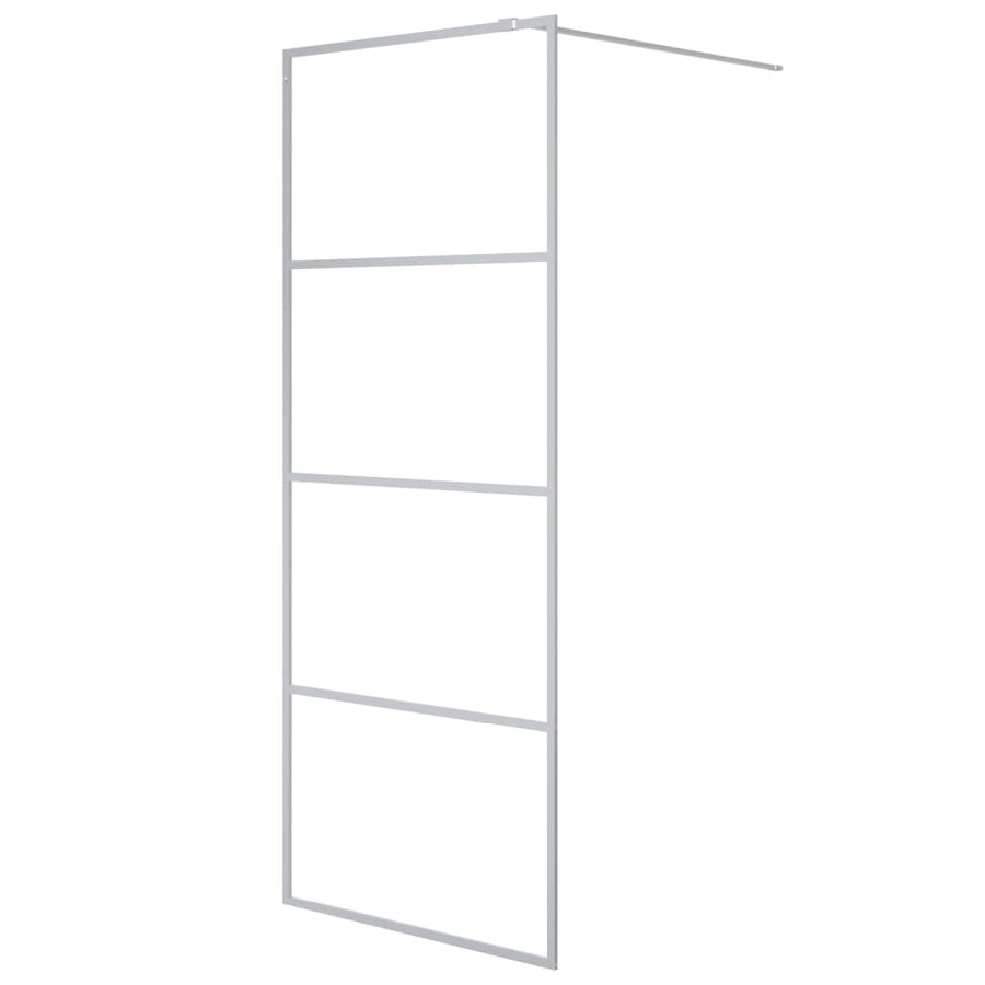 Inloopdouchewand 80x195 cm transparant ESG-glas zilverkleurig 80 x 195 cm Zilver