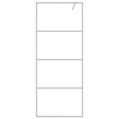 Inloopdouchewand 80x195 cm transparant ESG-glas zilverkleurig 80 x 195 cm Zilver