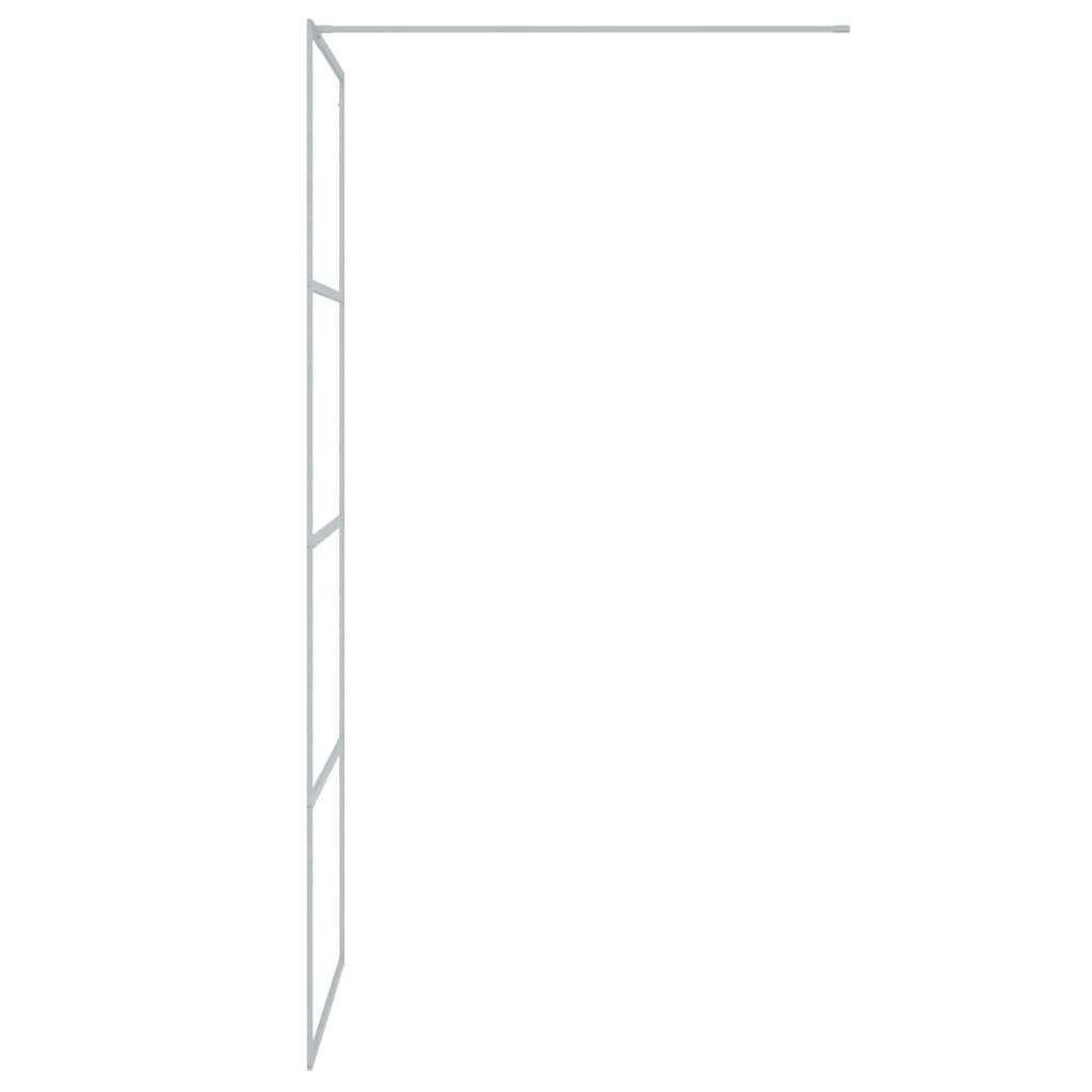 Inloopdouchewand 80x195 cm transparant ESG-glas zilverkleurig 80 x 195 cm Zilver
