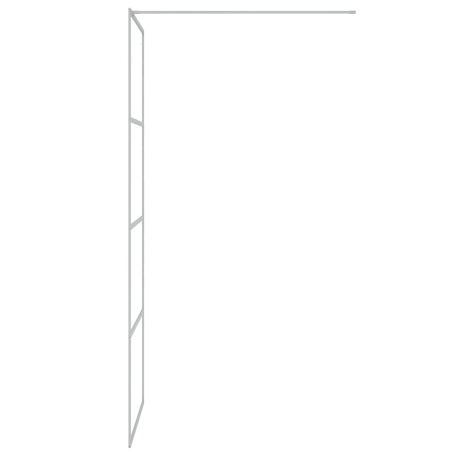 Inloopdouchewand 80x195 cm transparant ESG-glas zilverkleurig 80 x 195 cm Zilver