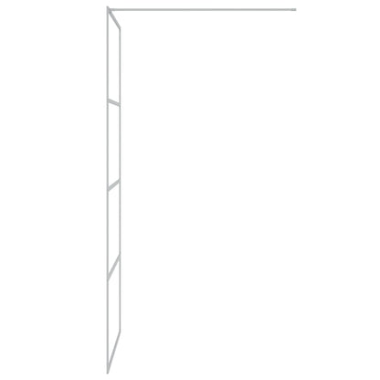 Inloopdouchewand Transparant Esg-Glas Kleurig 90 x 195 cm Zilver Doorzichtig