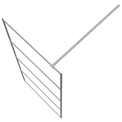 Inloopdouchewand Transparant Esg-Glas Kleurig 90 x 195 cm Zilver Doorzichtig