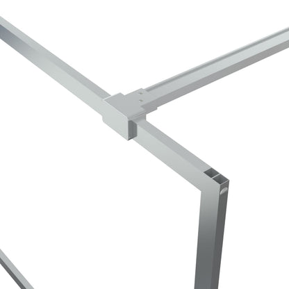 Inloopdouchewand Transparant Esg-Glas Kleurig 90 x 195 cm Zilver Doorzichtig