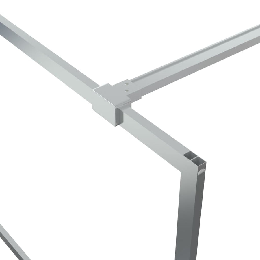 Inloopdouchewand Transparant Esg-Glas Kleurig 90 x 195 cm Zilver Doorzichtig