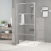 Inloopdouchewand 90x195 cm zilver ESG-glas