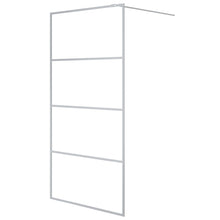 Inloopdouchewand 100x195 cm transparant ESG-glas zilverkleurig 100 x 195 cm Zilver