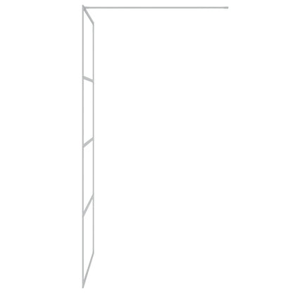 Inloopdouchewand 100x195 cm transparant ESG-glas zilverkleurig 100 x 195 cm Zilver