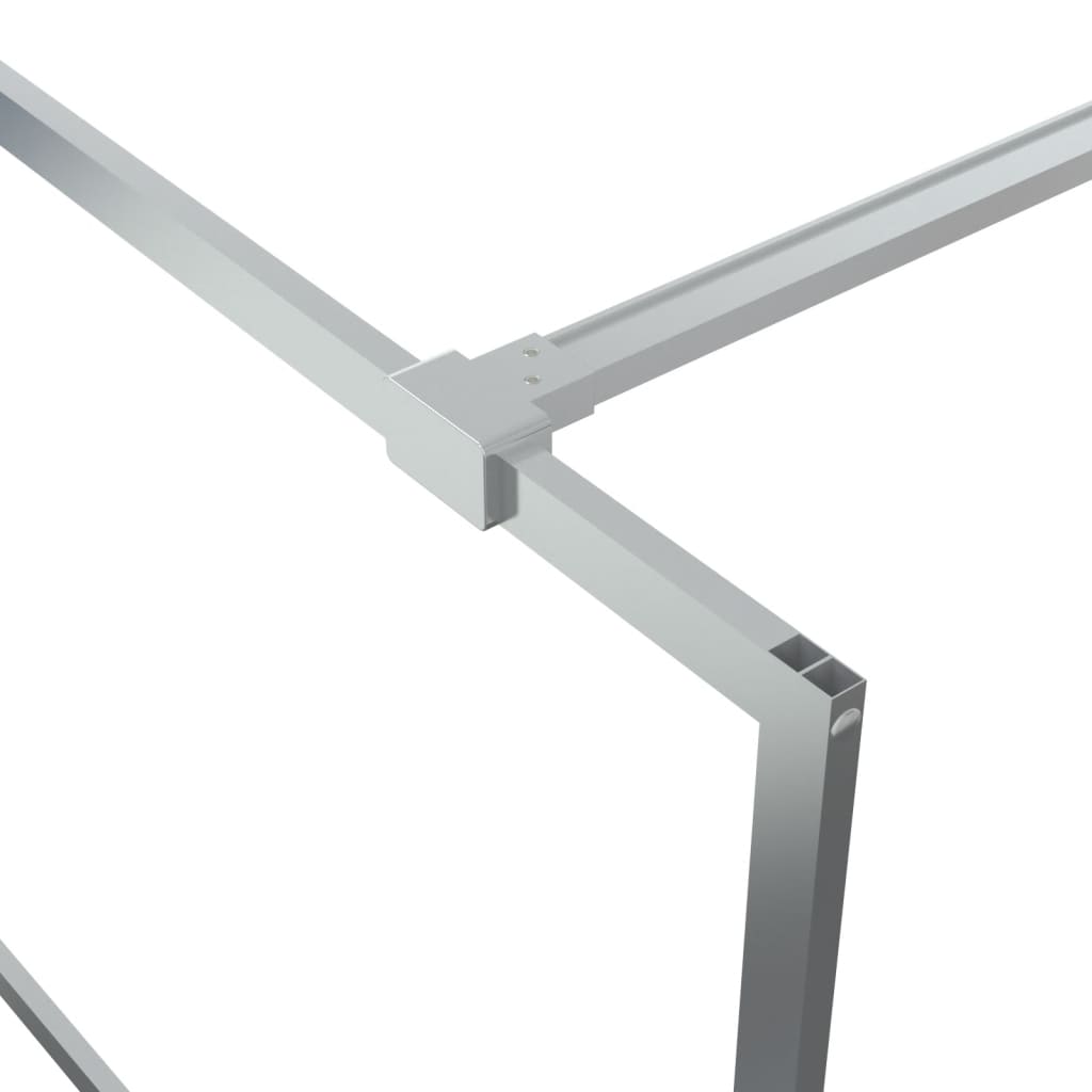 Inloopdouchewand 100x195 cm transparant ESG-glas zilverkleurig 100 x 195 cm Zilver