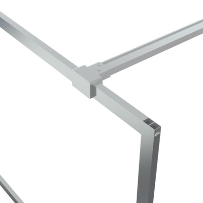 Inloopdouchewand 100x195 cm transparant ESG-glas zilverkleurig 100 x 195 cm Zilver