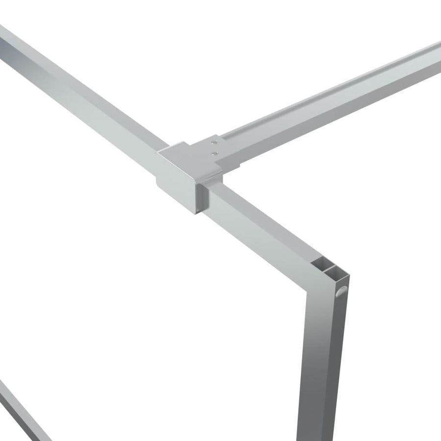 Inloopdouchewand 100x195 cm transparant ESG-glas zilverkleurig 100 x 195 cm Zilver