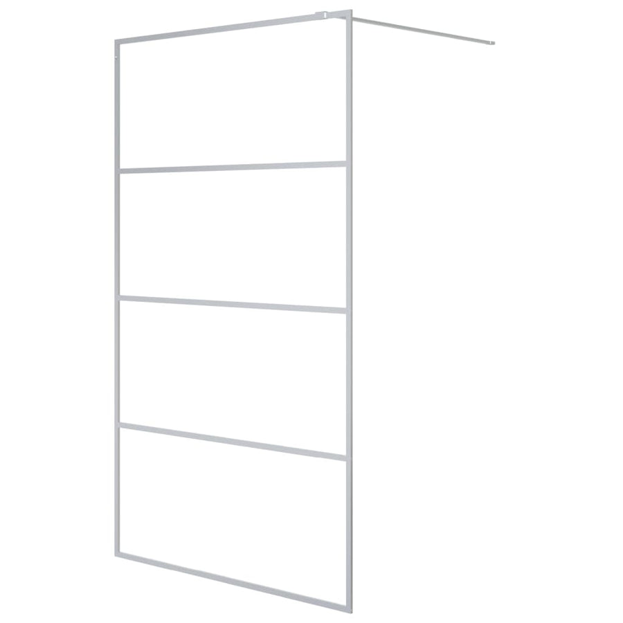 Inloopdouchewand Transparant Esg-Glas Kleurig 115 x 195 cm Zilver