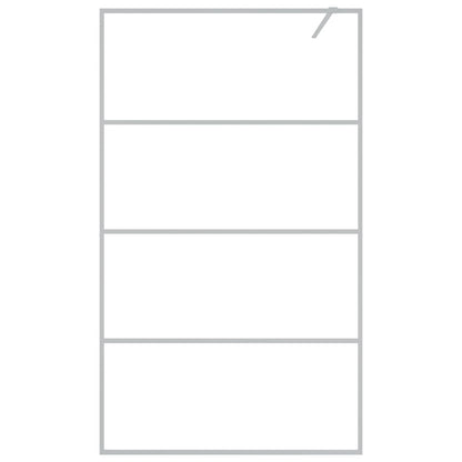 Inloopdouchewand Transparant Esg-Glas Kleurig 115 x 195 cm Zilver