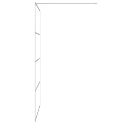 Inloopdouchewand Transparant Esg-Glas Kleurig 115 x 195 cm Zilver