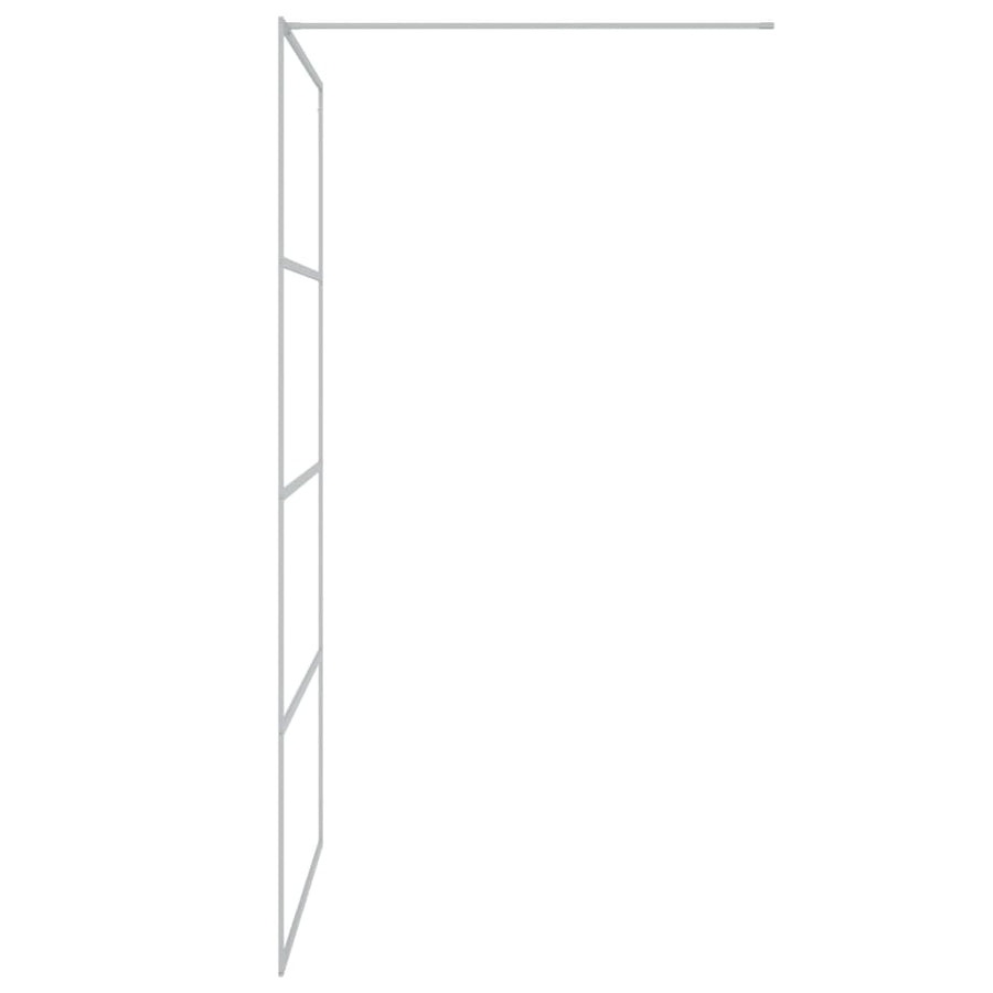 Inloopdouchewand Transparant Esg-Glas Kleurig 115 x 195 cm Zilver