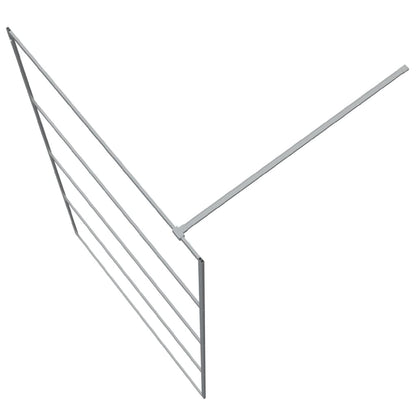 Inloopdouchewand Transparant Esg-Glas Kleurig 115 x 195 cm Zilver