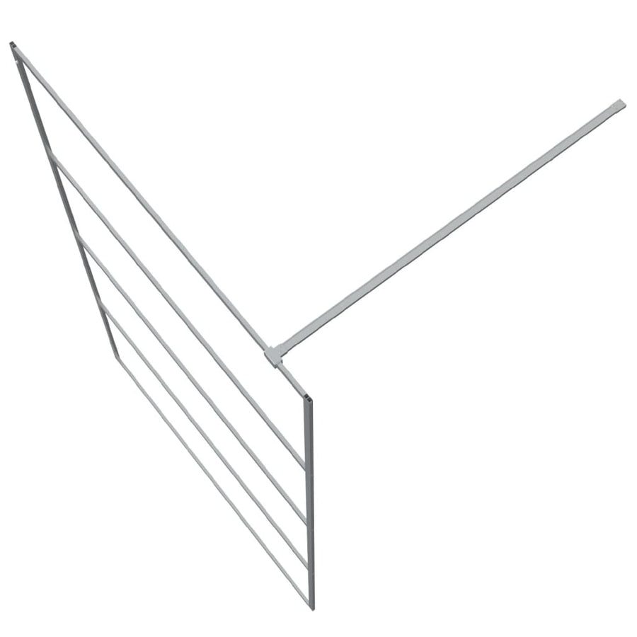 Inloopdouchewand Transparant Esg-Glas Kleurig 115 x 195 cm Zilver