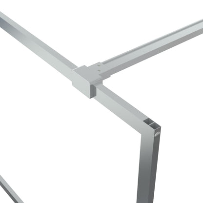 Inloopdouchewand Transparant Esg-Glas Kleurig 115 x 195 cm Zilver