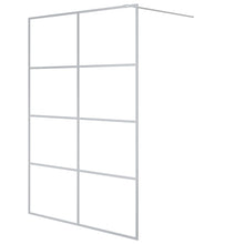 Inloopdouchewand 140x195 cm transparant ESG-glas zilverkleurig 140 x 195 cm Zilver Doorzichtig
