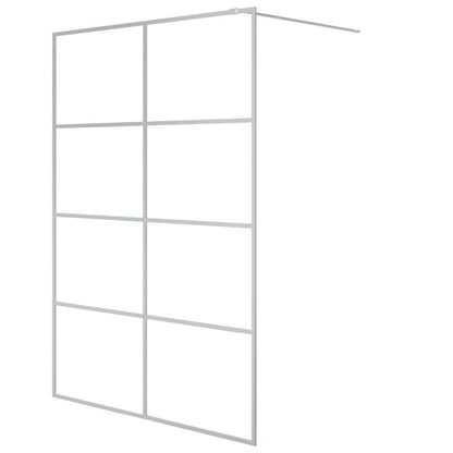 Inloopdouchewand 140x195 cm transparant ESG-glas zilverkleurig 140 x 195 cm Zilver Doorzichtig