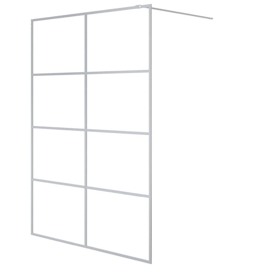 Inloopdouchewand 140x195 cm transparant ESG-glas zilverkleurig 140 x 195 cm Zilver Doorzichtig