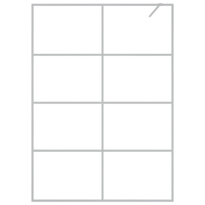 Inloopdouchewand 140x195 cm transparant ESG-glas zilverkleurig 140 x 195 cm Zilver Doorzichtig