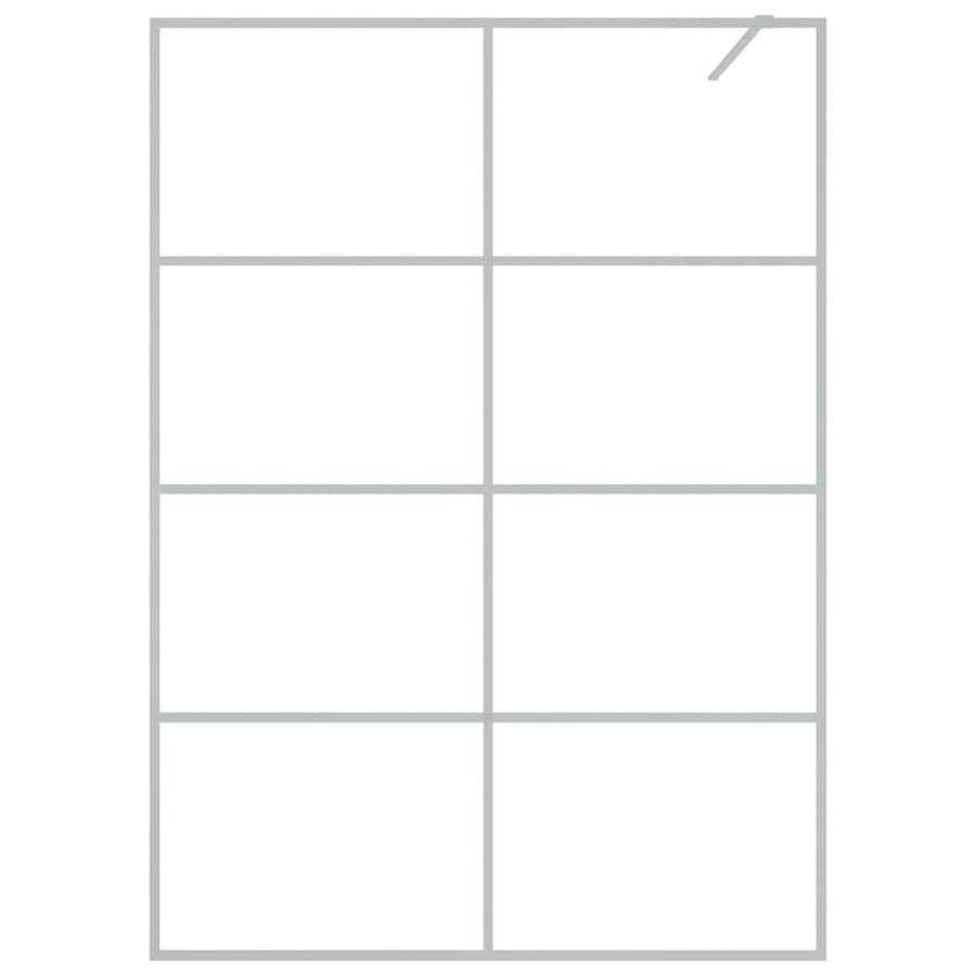 Inloopdouchewand 140x195 cm transparant ESG-glas zilverkleurig 140 x 195 cm Zilver Doorzichtig