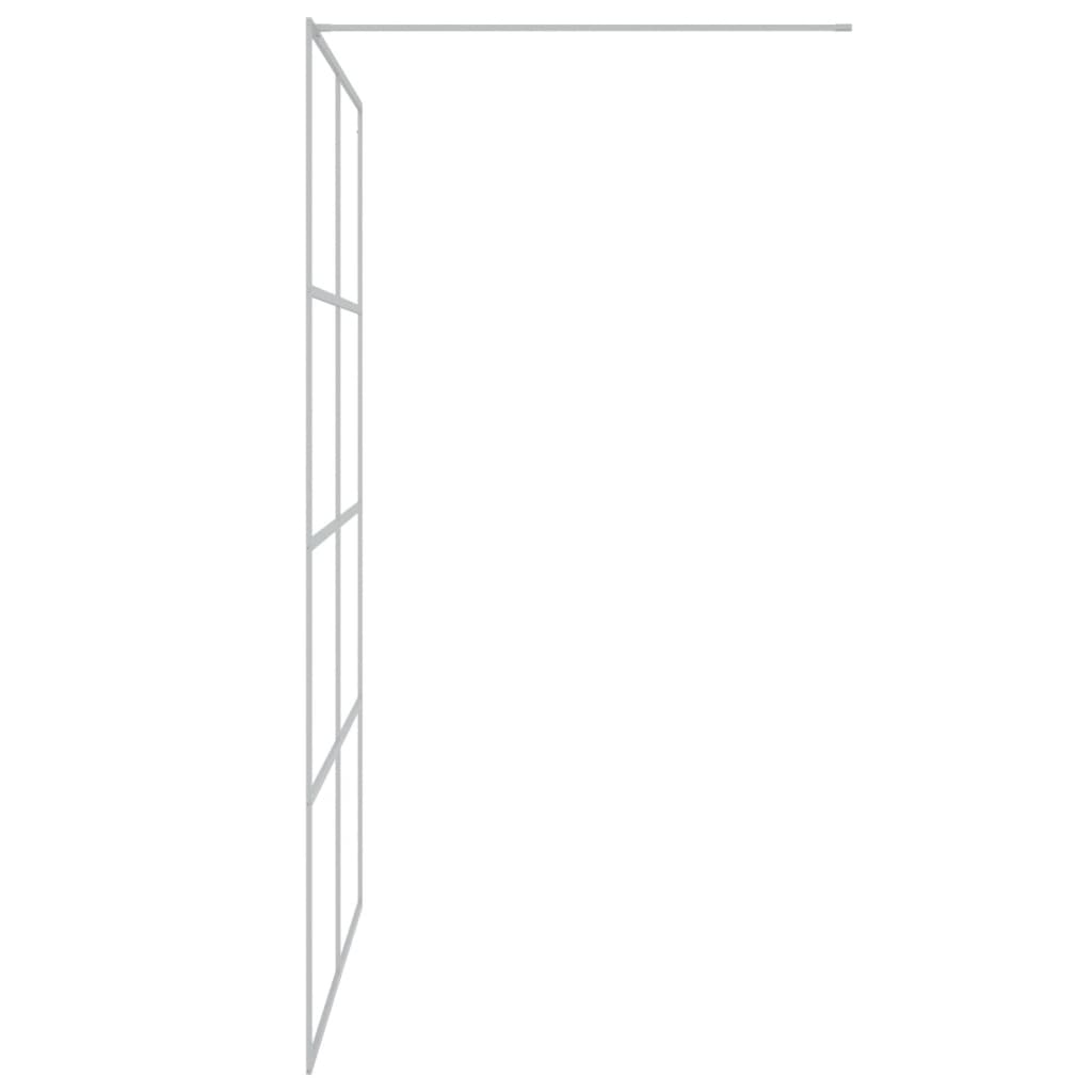 Inloopdouchewand 140x195 cm transparant ESG-glas zilverkleurig 140 x 195 cm Zilver Doorzichtig