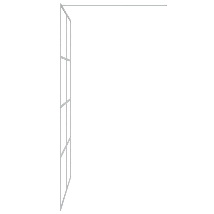 Inloopdouchewand 140x195 cm transparant ESG-glas zilverkleurig 140 x 195 cm Zilver Doorzichtig