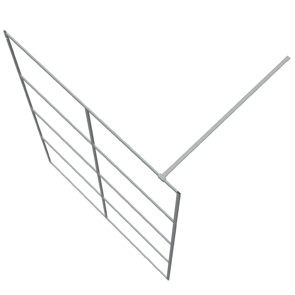 Inloopdouchewand 140x195 cm transparant ESG-glas zilverkleurig 140 x 195 cm Zilver Doorzichtig