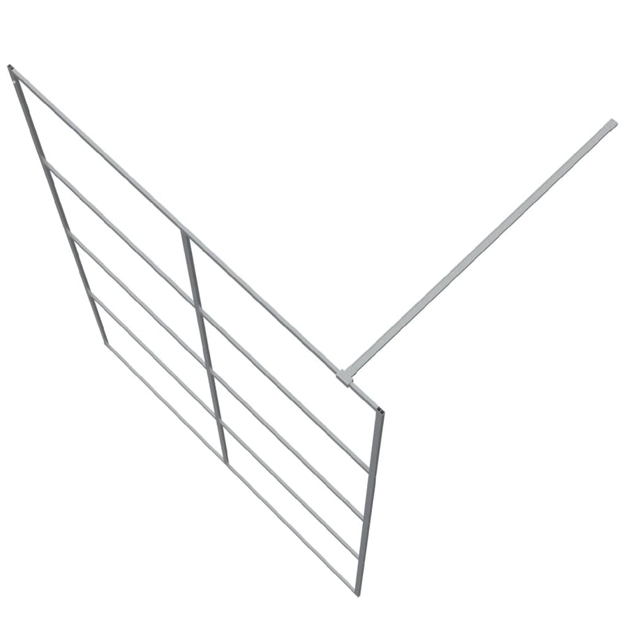 Inloopdouchewand 140x195 cm transparant ESG-glas zilverkleurig 140 x 195 cm Zilver Doorzichtig