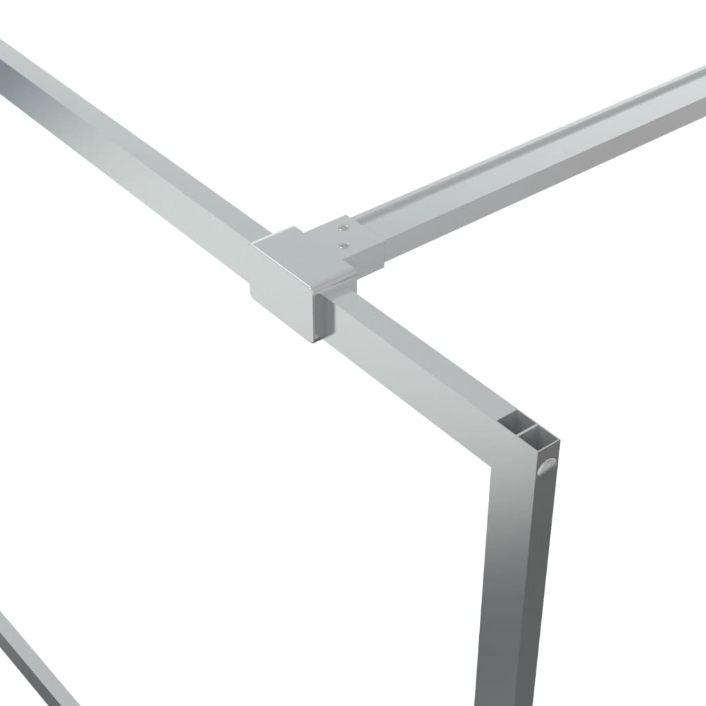 Inloopdouchewand 140x195 cm transparant ESG-glas zilverkleurig 140 x 195 cm Zilver Doorzichtig
