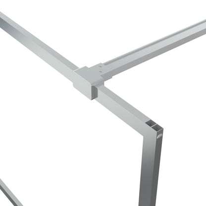 Inloopdouchewand 140x195 cm transparant ESG-glas zilverkleurig 140 x 195 cm Zilver Doorzichtig