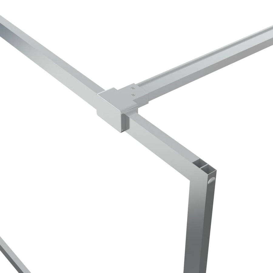 Inloopdouchewand 140x195 cm transparant ESG-glas zilverkleurig 140 x 195 cm Zilver Doorzichtig