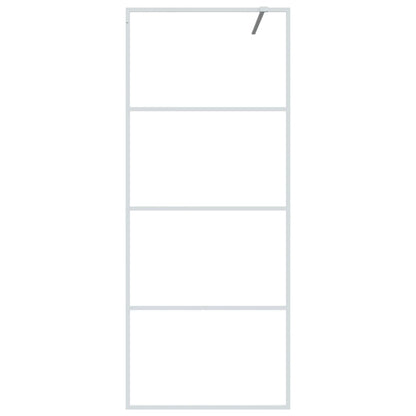 Inloopdouchewand 80x195 cm transparant ESG-glas wit 80 x 195 cm Wit