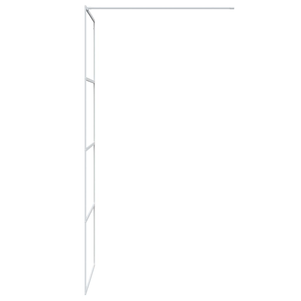 Inloopdouchewand 80x195 cm transparant ESG-glas wit 80 x 195 cm Wit
