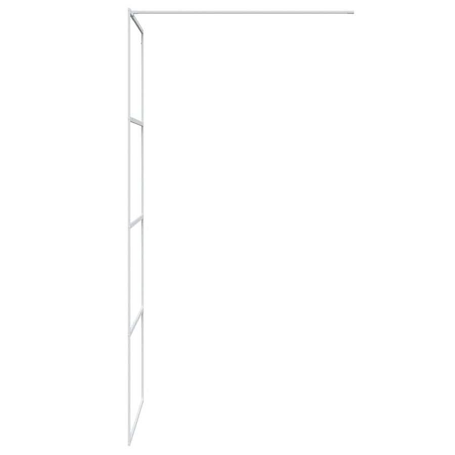 Inloopdouchewand 80x195 cm transparant ESG-glas wit 80 x 195 cm Wit