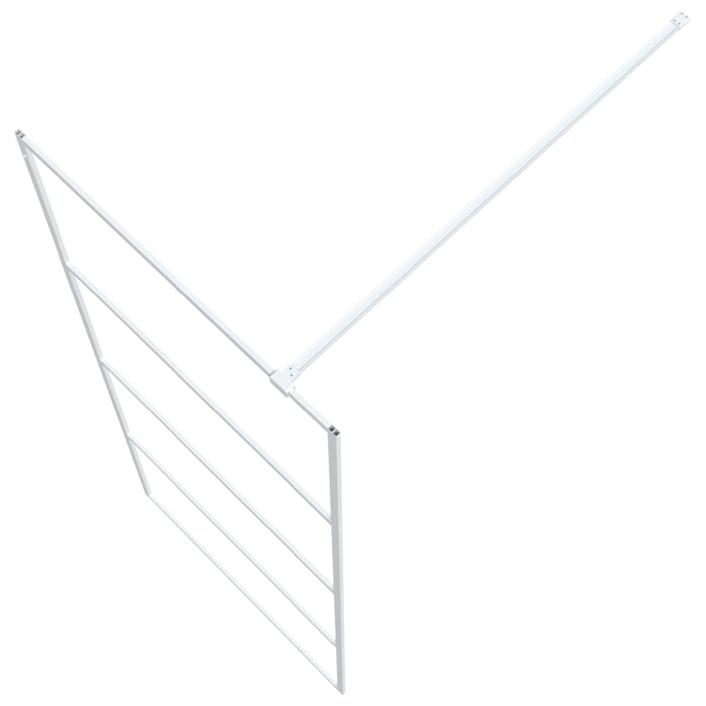 Inloopdouchewand 80x195 cm transparant ESG-glas wit 80 x 195 cm Wit