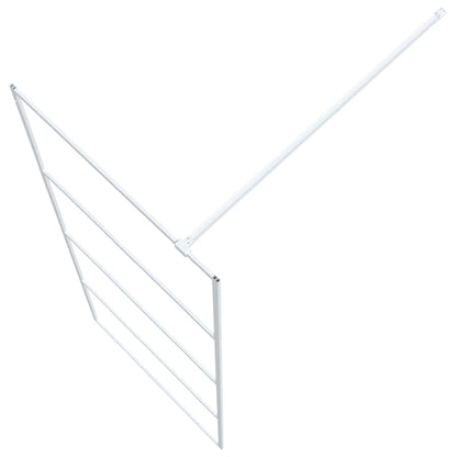 Inloopdouchewand 80x195 cm transparant ESG-glas wit 80 x 195 cm Wit