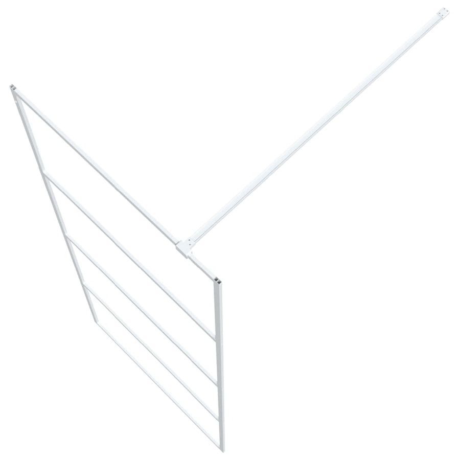 Inloopdouchewand 80x195 cm transparant ESG-glas wit 80 x 195 cm Wit