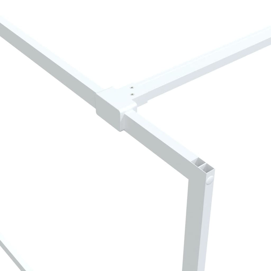 Inloopdouchewand 80x195 cm transparant ESG-glas wit 80 x 195 cm Wit
