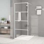 Inloopdouchewand 80x195 cm wit ESG-glas
