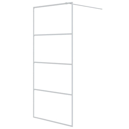 Inloopdouchewand 90x195 cm transparant ESG-glas wit 90 x 195 cm Wit