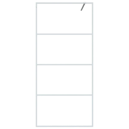 Inloopdouchewand 90x195 cm transparant ESG-glas wit 90 x 195 cm Wit