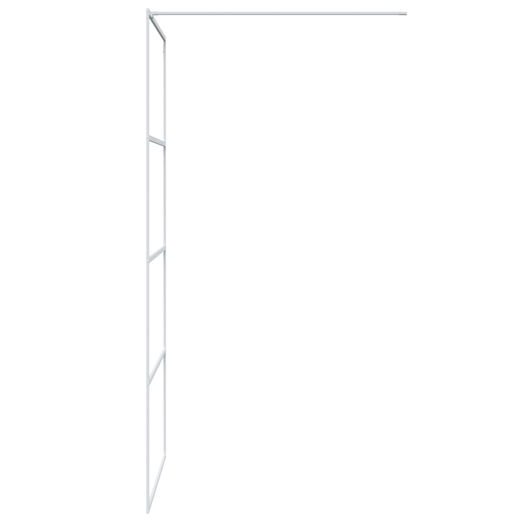 Inloopdouchewand 90x195 cm transparant ESG-glas wit 90 x 195 cm Wit
