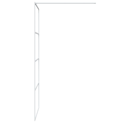 Inloopdouchewand 90x195 cm transparant ESG-glas wit 90 x 195 cm Wit