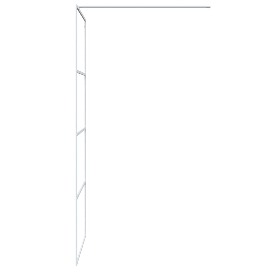 Inloopdouchewand 90x195 cm transparant ESG-glas wit 90 x 195 cm Wit