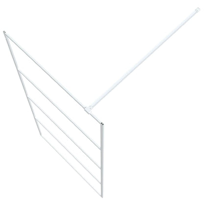 Inloopdouchewand 90x195 cm transparant ESG-glas wit 90 x 195 cm Wit